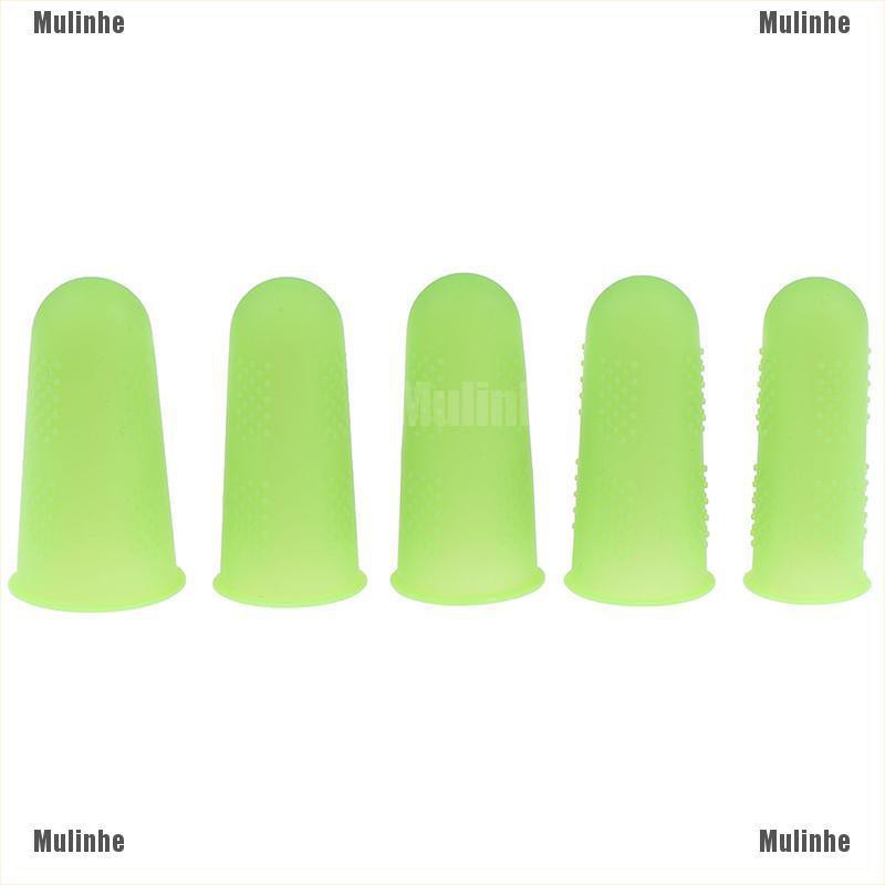 Bộ 5 Vỏ Bọc Bảo Vệ Ngón Tay Bằng Silicon Cách Nhiệt Chống Đứt Tay Chống Trượt