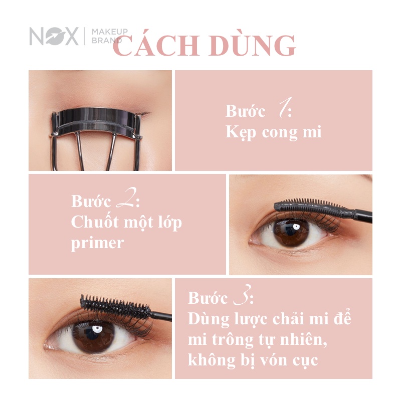 Mascara NOX chuốt mi cong và dài tự nhiên không bị lem nhiều màu tùy chọn 4g | BigBuy360 - bigbuy360.vn