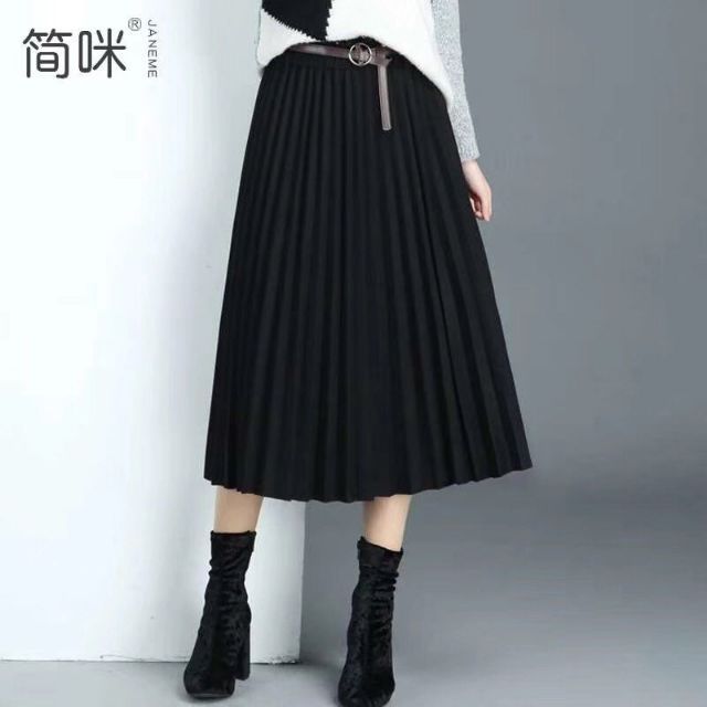 Chân váy xếp li dáng dài kèm Belt_CHÂN VÁY XOÈ XẾP LI DÁNG DÀI3 | WebRaoVat - webraovat.net.vn