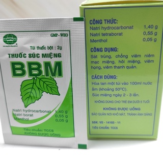 Túi Bột Súc Miệng BBM Túi 12 gói