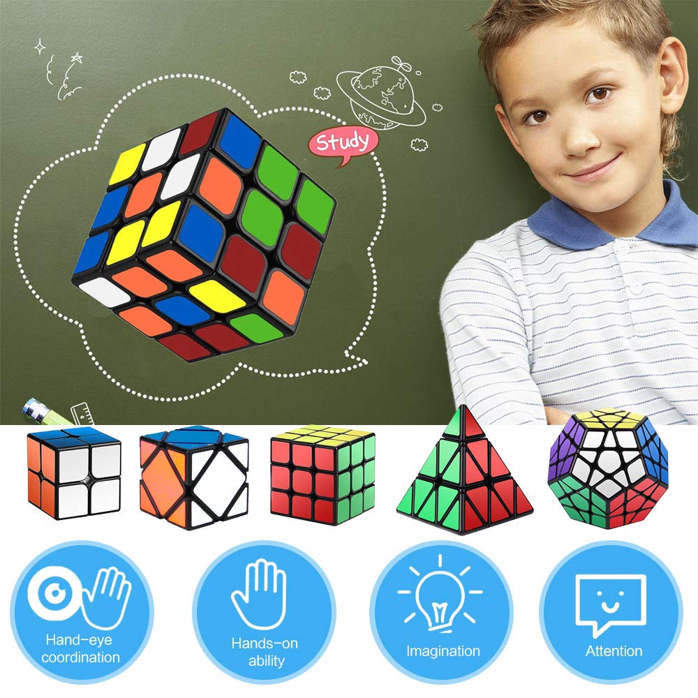 Bộ 5 Khối Rubik Kim Tự Tháp 2x2 X 2 3x3 X 3