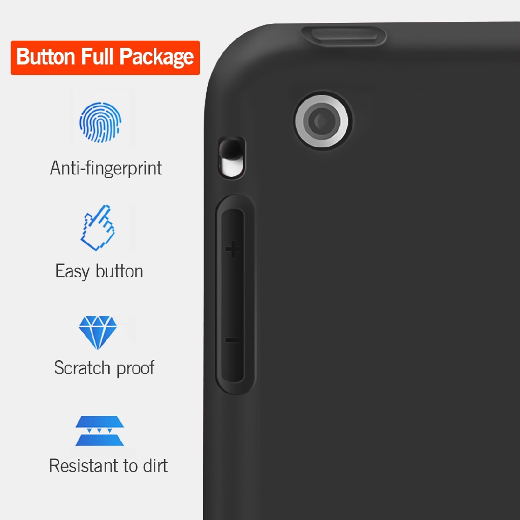 Bao da bảo vệ máy tính bảng Silicone mềm bằng da PU dành cho iPad 10.2 inch 7th 8th