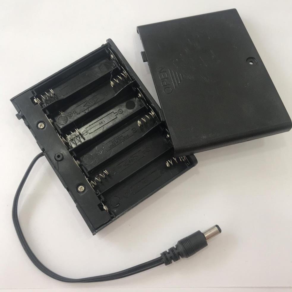 Hộp đế 2/4/6 pin AA có nắp và công tắc