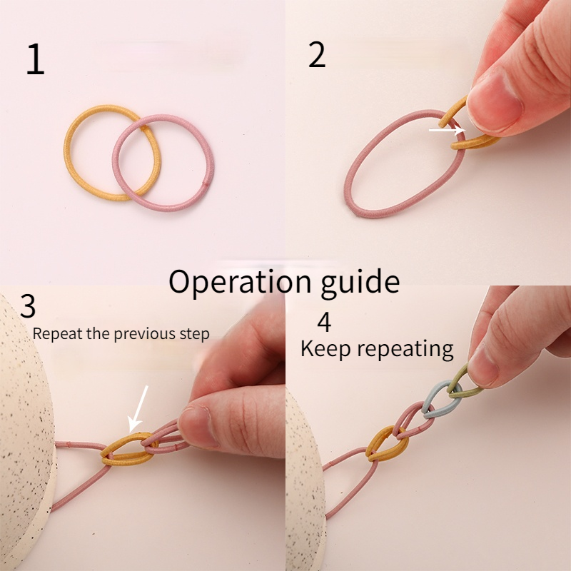 Dây thun đan vòng tay thủ công tự làm đa năng