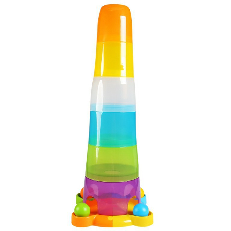 Đồ chơi giao dục đầu đời, phát triển tư duy logic và giác quan - Tháp cốc xếp chồng bằng nhựa winfun  0737