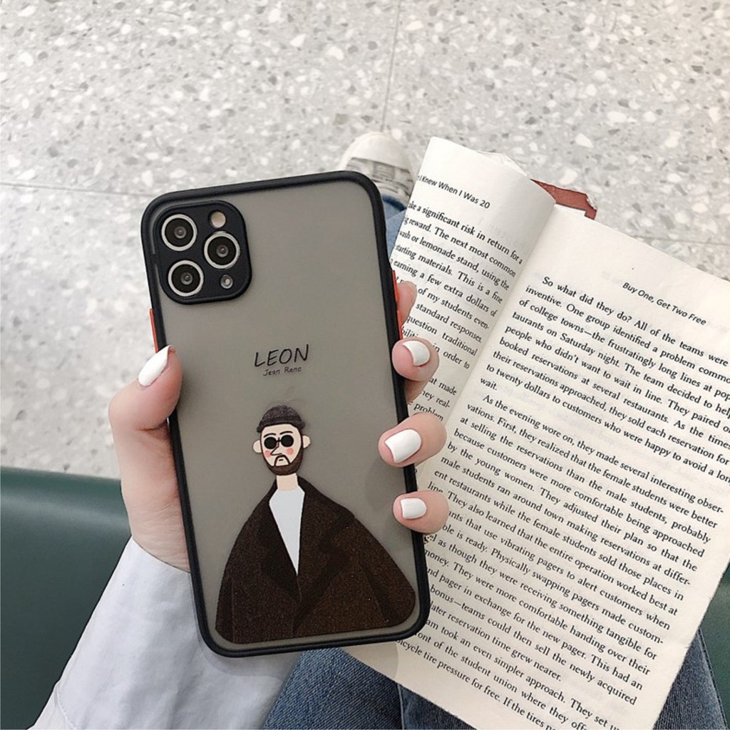 [ IPHONE ] Ốp Lưng Nhám Chống Sock, Va Đập Bảo Vệ Camera Leon x Matilda - G094