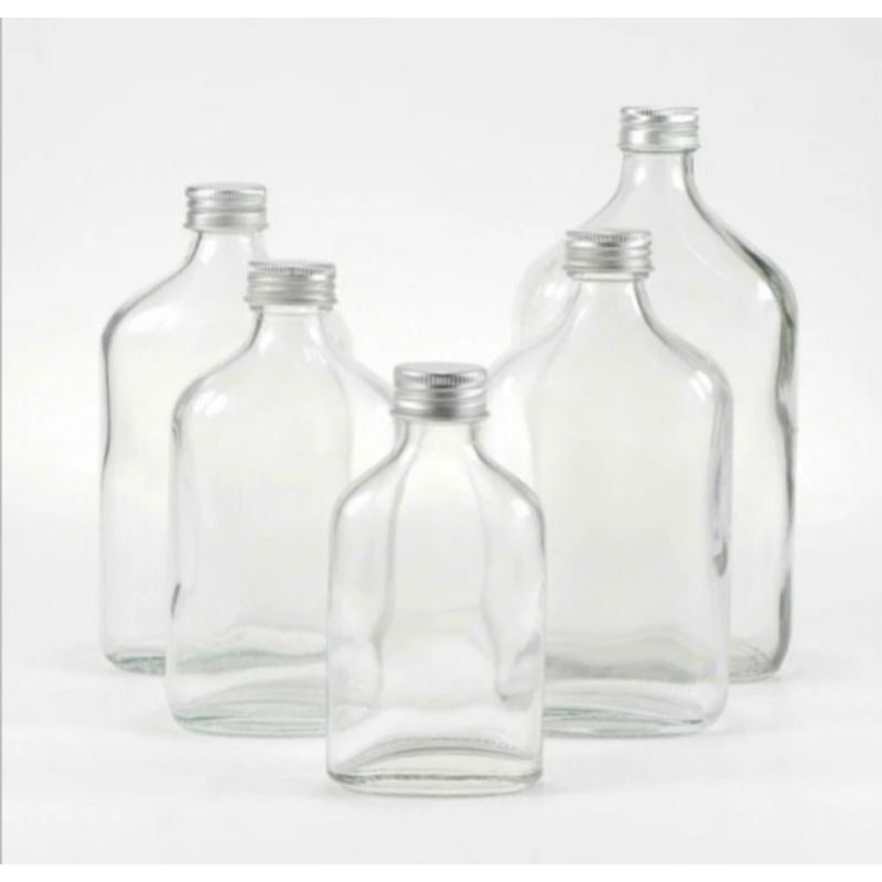 CHAI THỦY TINH VUÔNG CỔ CAO 500ML _DÁNG DẸT ĐỰNG SINH TỐ, CAFE