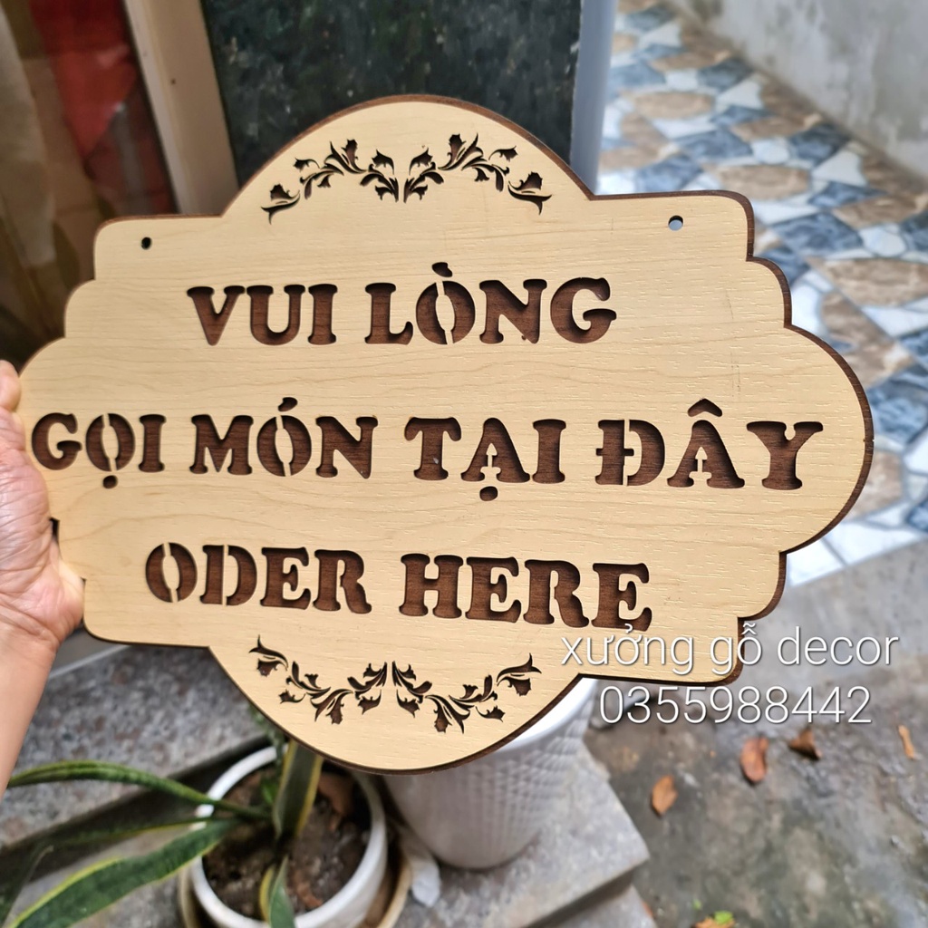 Bảng Gọi Món Tại Quầy/ Order Here Decor Quán Cà phê - Nhà hàng