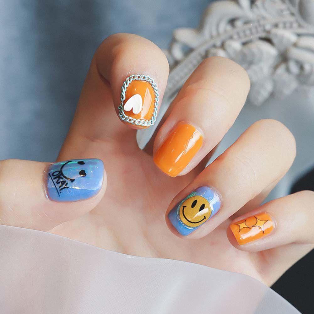 [Hàng mới về] Miếng dán trang trí móng tay họa tiết hoạt hình hoa hướng dương đáng yêu 5D