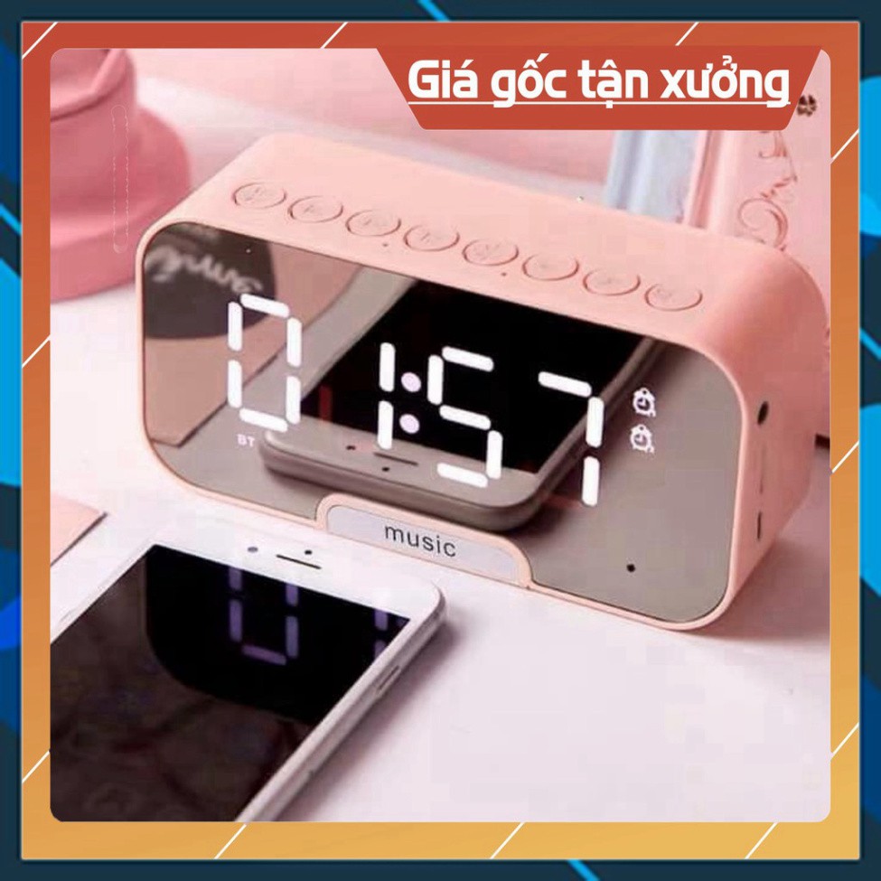 [ sale mùa hè] Loa bluetooth mini kèm đồng hồ báo thức .