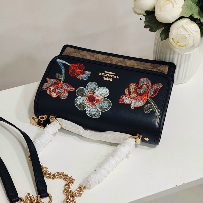Sẵn  - Túi Coach klare thêu hoa - nhiều màu