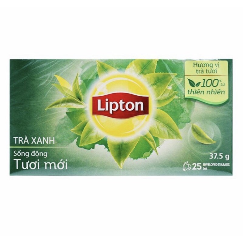 Lipton Trà Xanh Sống Động Tươi Mới (25 Gói x 1.5G)