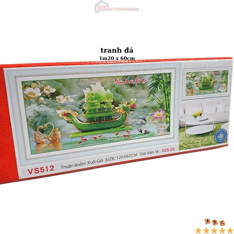 Tranh đính đá thuận buồm xuôi gió 1m20 x 60cm