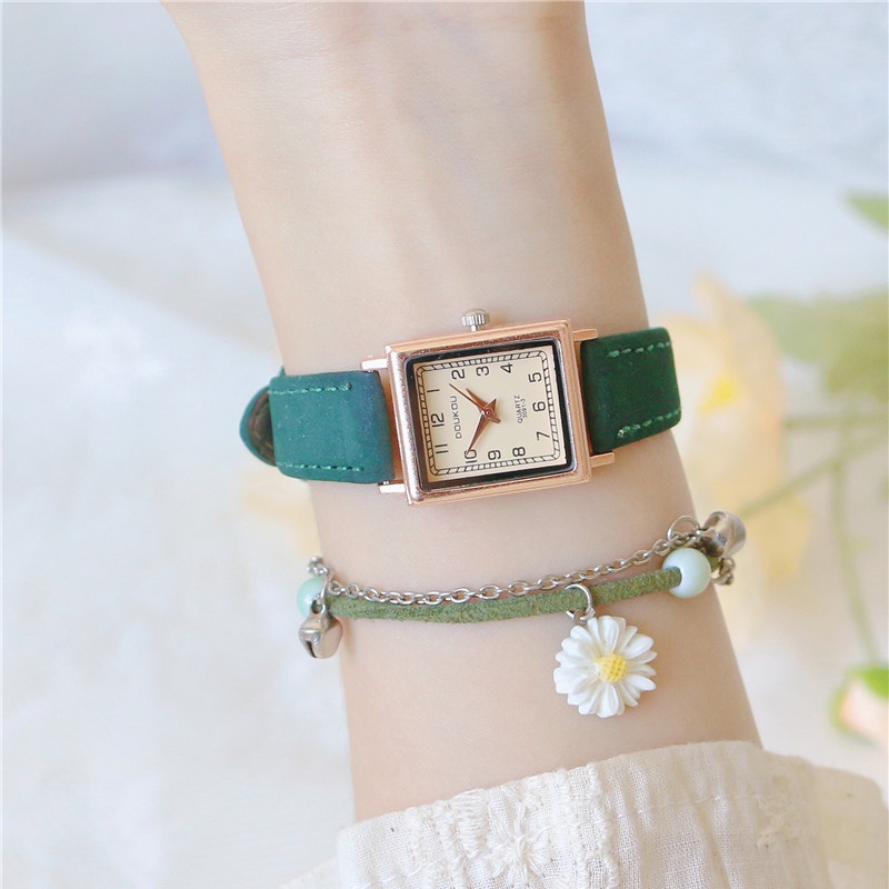 Đồng hồ nữ LaCy Watch dây da mặt vuông nhỏ cọc số Arabic đồng hồ đeo tay phong cách vintage DHJI0009 | BigBuy360 - bigbuy360.vn