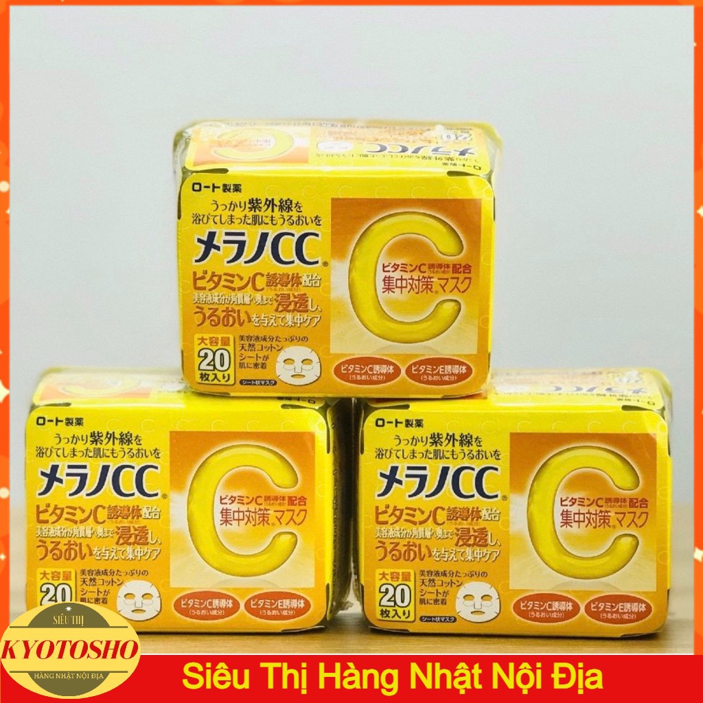 Mặt nạ dưỡng trắng ,ngừa thâm Melano CC 20 miếng