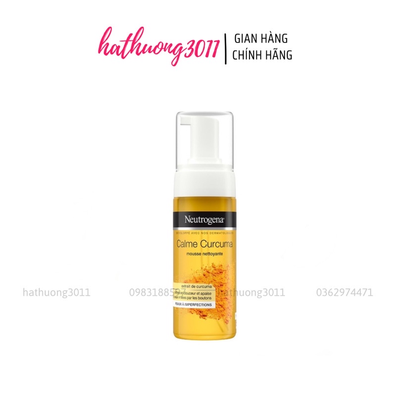Sữa Rửa Mặt Tạo Bọt Từ Nghệ Neutrogena Calme Curcuma Mousse Nettoyante 150ml