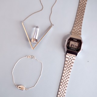 Đồng Hồ nữ Casio LA680 Silver Chính hãng