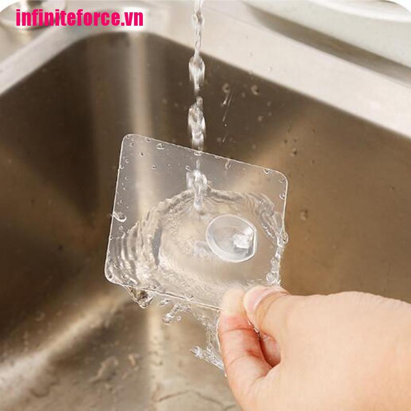 Vn 1 Móc Treo Đồ Gắn Tường Trong Suốt Tiện Dụng Cho Phòng Tắm / Nhà Bếp