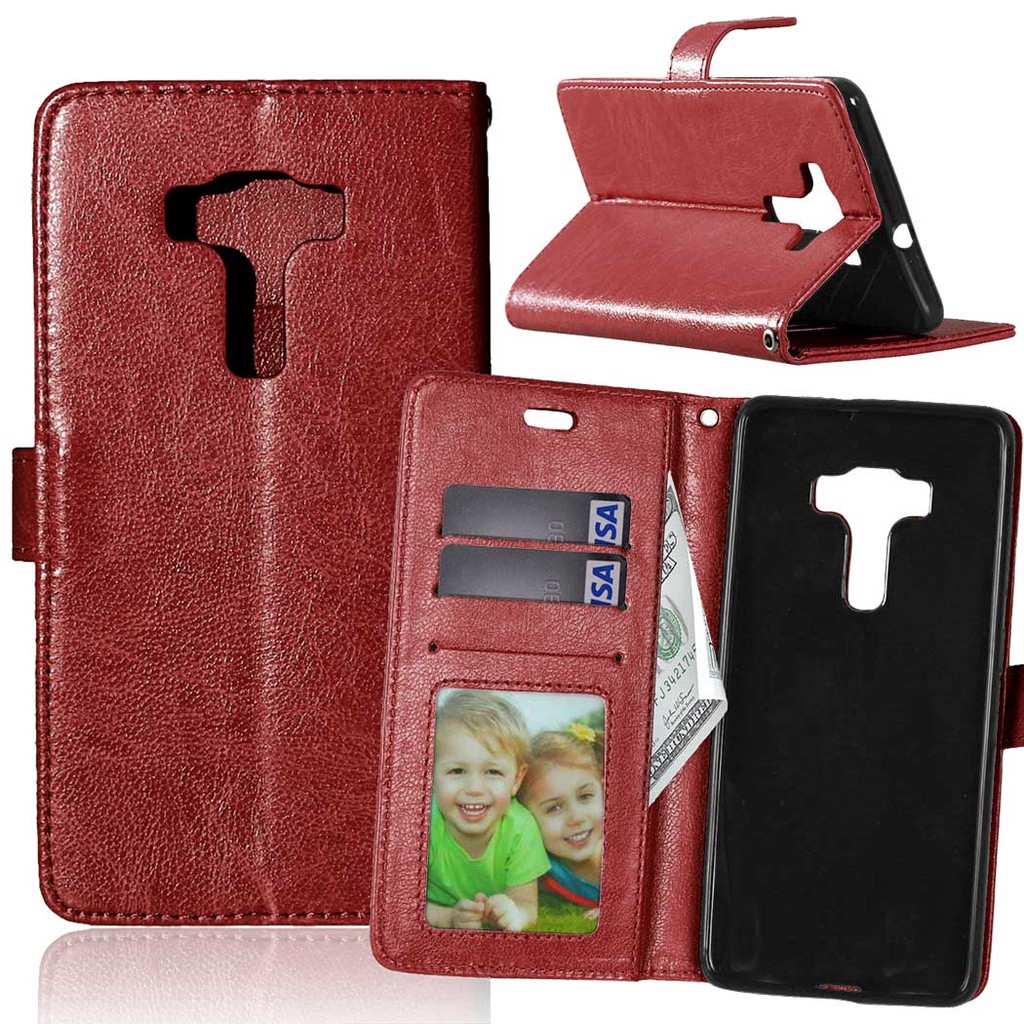 Flip Case for Asus Z016D Zenfone 3 Deluxe ZS570KL ZS570 570 570KL Leather Cover