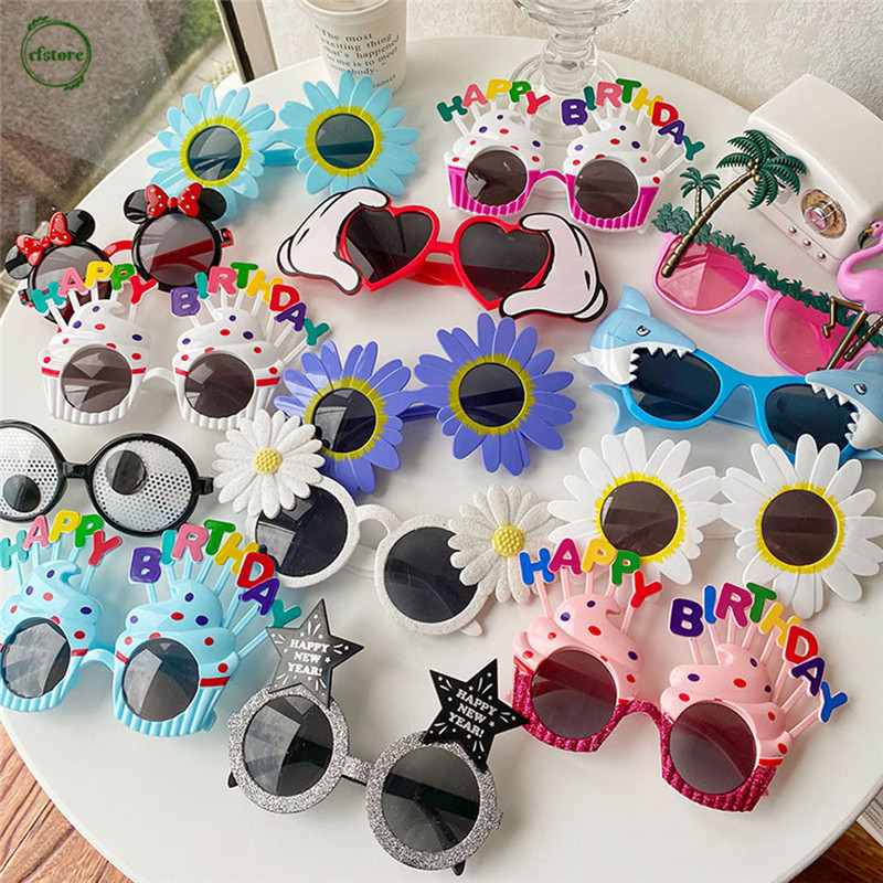 Kính Mát Gọng Tròn Hoạ Tiết Hoạt Hình Đáng Yêu Cho Bé