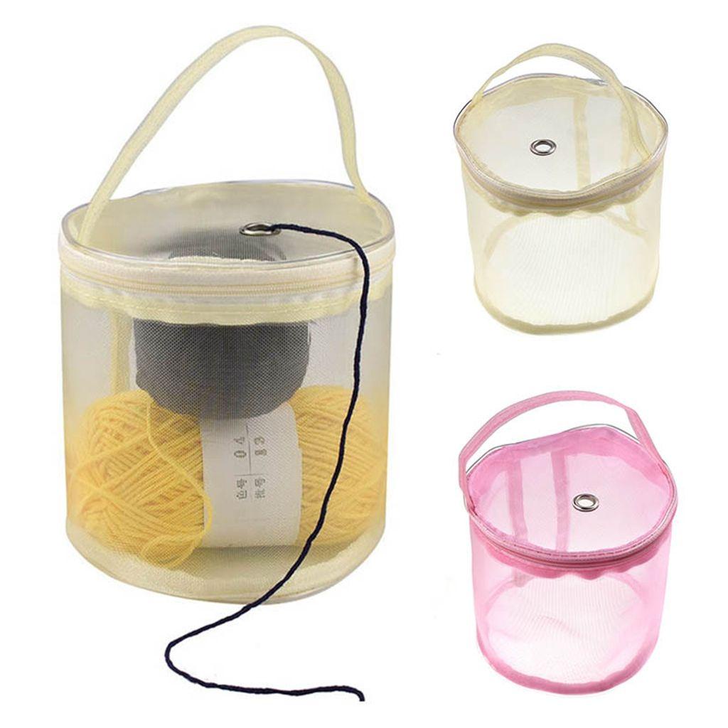 Hộp Tròn Đựng Cuộn Chỉ May Vá Bằng Nylon Có Khóa Kéo