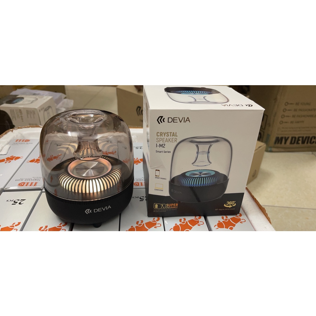 CHÍNH HÃNG Loa bluetooth DEVIA M2 cao cấp để bàn tích hợp đèn LED 6 hiệu ứng ánh sáng  ĐỂ BÀN cắm thẻ nhớ USB