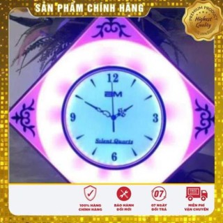 ĐỒNG HỒ TREO TƯỜNG ĐÈN LED NGUỒN 220V - KÍCH THƯỚC 40 x 40 x 6 CM