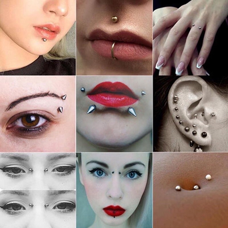 Khuyên môi / mũi / lông mày giả dán được mà không cần xỏ khuyên