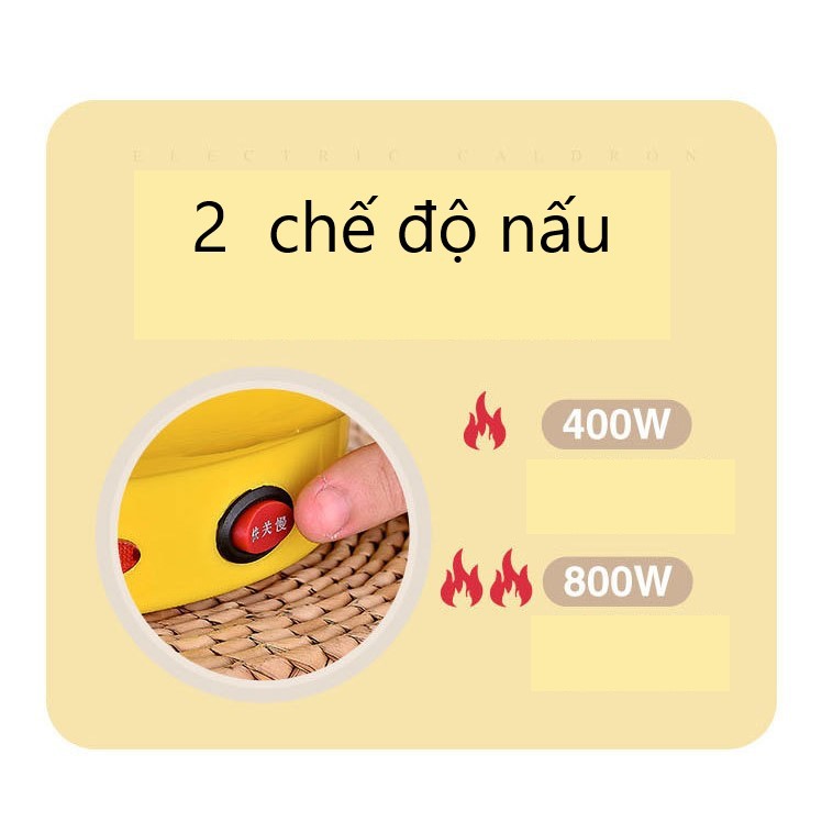 [size TO]nồi lẩu mini nấu mì - nồi lẩu đa năng vung kính