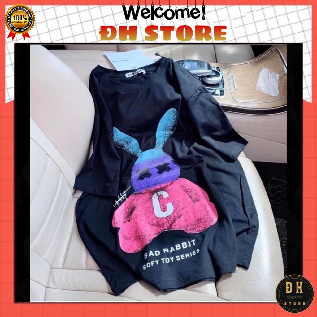 Áo Thun Quảng Châu Nam Nữ Hình Thỏ Bad Rabbit [CHẤT MÁT, KHÔNG XÙ] Áo Phông Nam Nữ Hàng Quảng Châu Cao Cấp Mới Về .