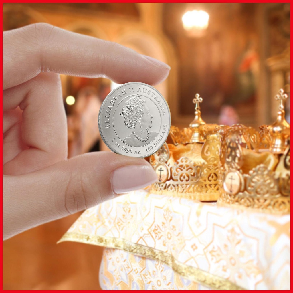 Đồng Xu Kỉ Niệm 1 Đô La Her Muesty The Queen Elizabeth II Màu Vàng / Bạc