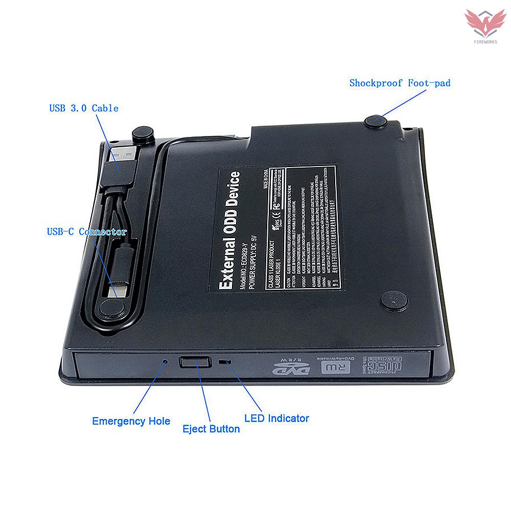 Ổ Đĩa Quang Fir Usb 3.0 Type-C Siêu Mỏng Cho Windows / Mac Os | BigBuy360 - bigbuy360.vn