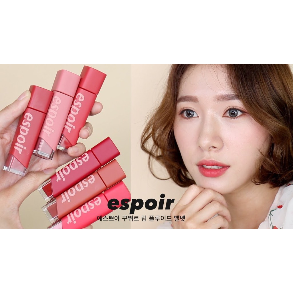 (Vỏ mới) Son kem lì Espoir Couture Lip Fluid Velvet