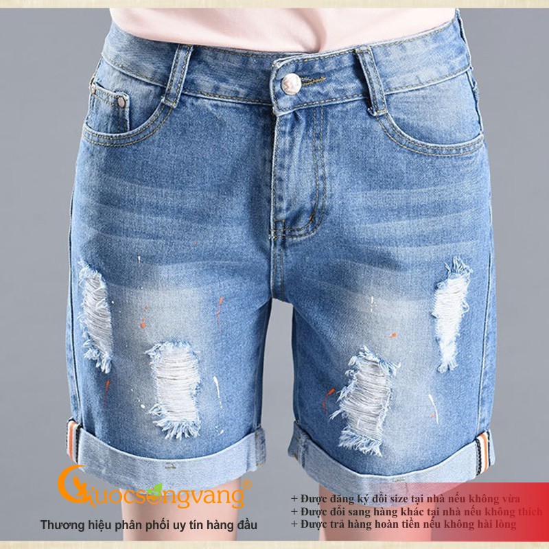 Quần nữ quần short jean nữ mài rách GLQ035 Cuocsongvang