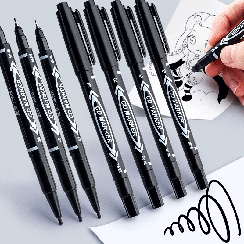 Bút lông dầu hai đầuMực Vĩnh Cửu Hai Đầu Chống Thấm Nước,bút CD