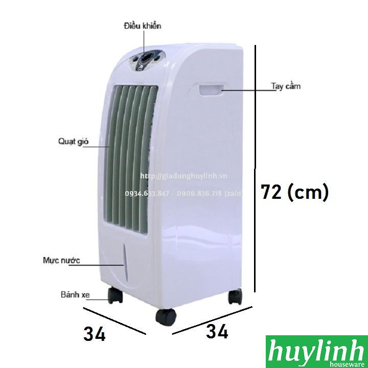 Freeship Quạt - Máy làm mát không khí Iruka I-85