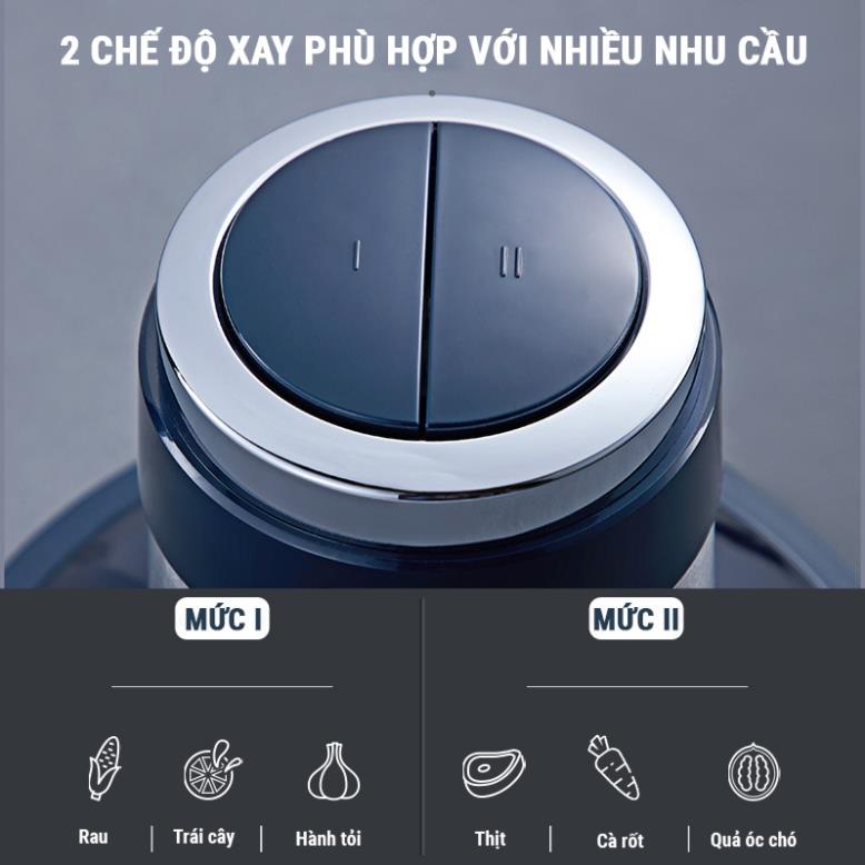 Máy Xay Thịt Mini Bear QSJ-B03H2, Máy Xay Thực Phẩm, Tỏi Ớt Đa Năng, Công Suất 300W - Hàng Chính Hãng, Bảo Hành 12 tháng