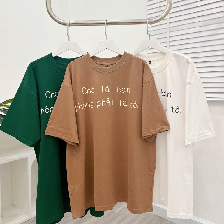 Áo thun cotton &quot;DOG&quot; (ảnh thật shop tự chụp)