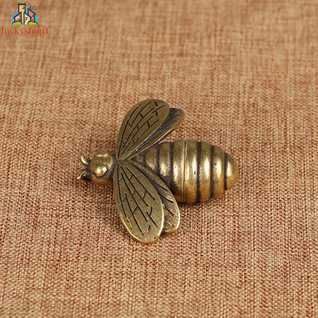 DIY Handmade Brass Đồng Bee Tượng Nhỏ Đồ Trang Trí Nhà