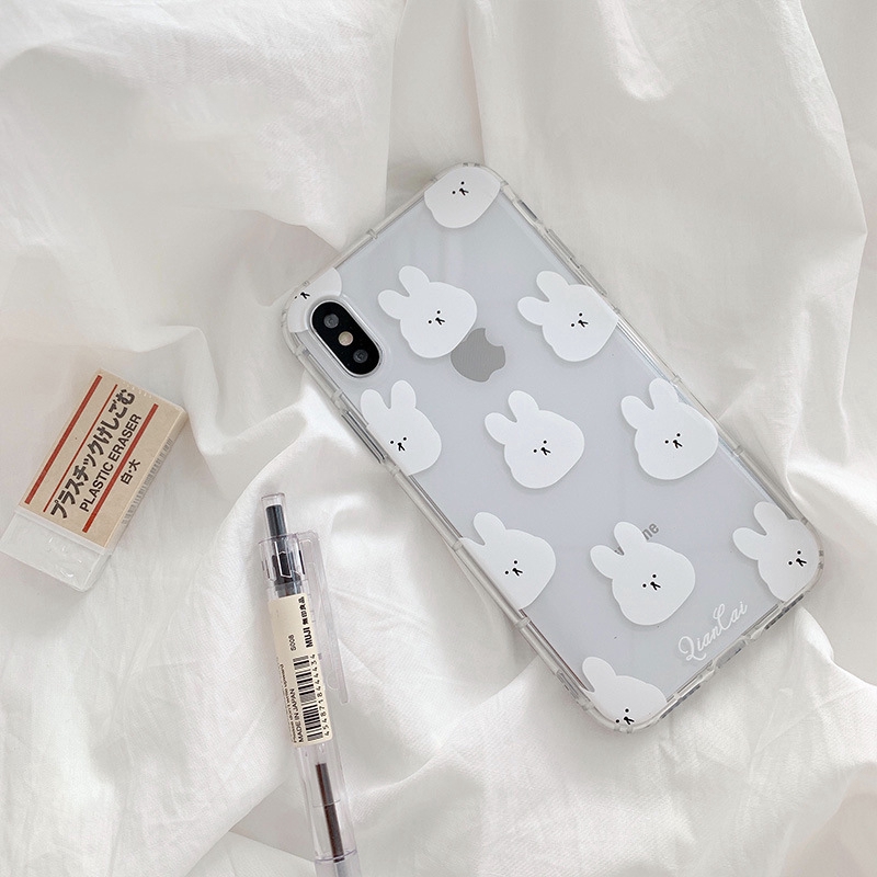 Ốp lưng iphone Ốp điện thoại in hình thỏ dễ thương cho Iphone 6/6plus/6S/6S plus/6/7/7plus/8/8plus/X/XS/XS Max/11 12 Pro Max 13 Pro Max 13 Mini Dinuo case