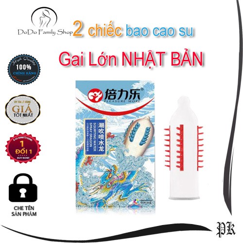 Bao cao su gai râu bi Nhật bản hộp 2 chiếc tăng khoái cảm cho nữ