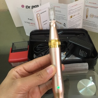 Máy lăn kim dr pen M5 tích điện(HÀNG CHÍNH HÃNG) tặng kèm 2 đầu kim