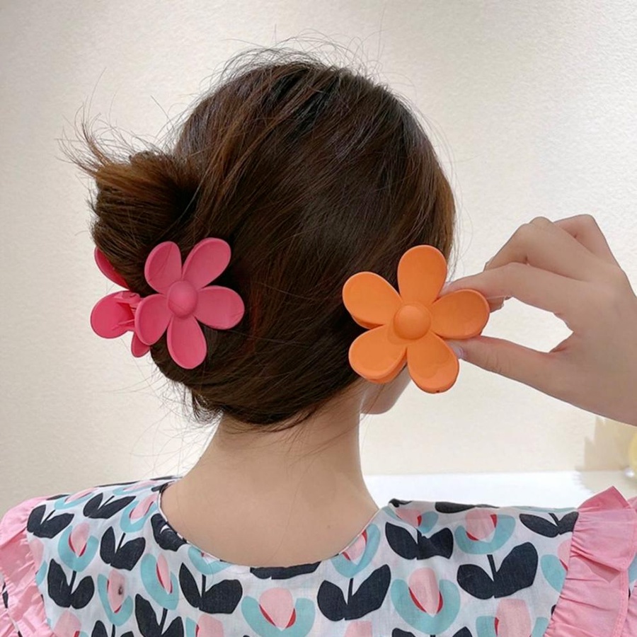 Kẹp Búi Tóc Càng Cua Hình Hoa Nhiều Màu, Phong Cách Hàn Quốc Xinh Xắn - P091
