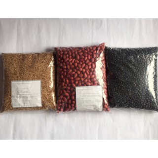 Mè trắng 250g, đậu phộng đỏ 500g, đậu đen xanh lòng 500g, lạc đỏ, lạc, đỗ đen, đỗ đen xanh lòng Hải Hậu, PP Sâm Yến 3A