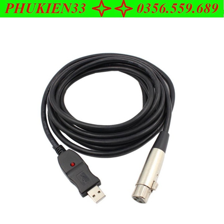 Cáp Chuyển Đổi Từ Cổng Usb Sang Cổng XLR Dài 3 mét - Usb To XLR