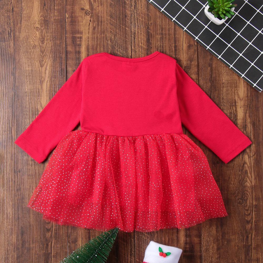 Đầm Tay Dài Hoạ Tiết Hoạt Hình Phong Cách Giáng Sinh