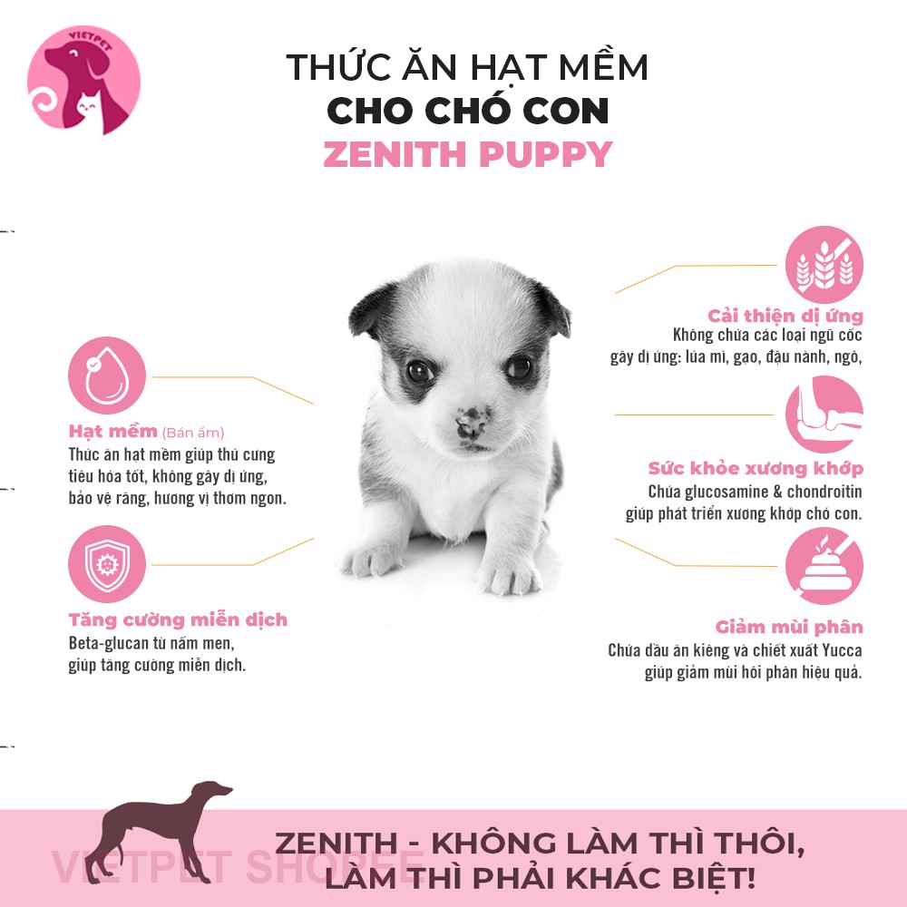 Thức ăn cho chó - Thức ăn hạt mềm Zenith (Đủ mọi lứa tuổi và giống chó) - Rất thơm ngon và bổ dưỡng