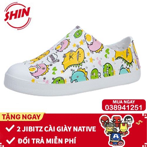 giày native cho bé💖FREESHIP💖giày native cho bé họa tiết ngộ nghĩnh SHINNATIVE02 tặng thêm 2 jibtiz native