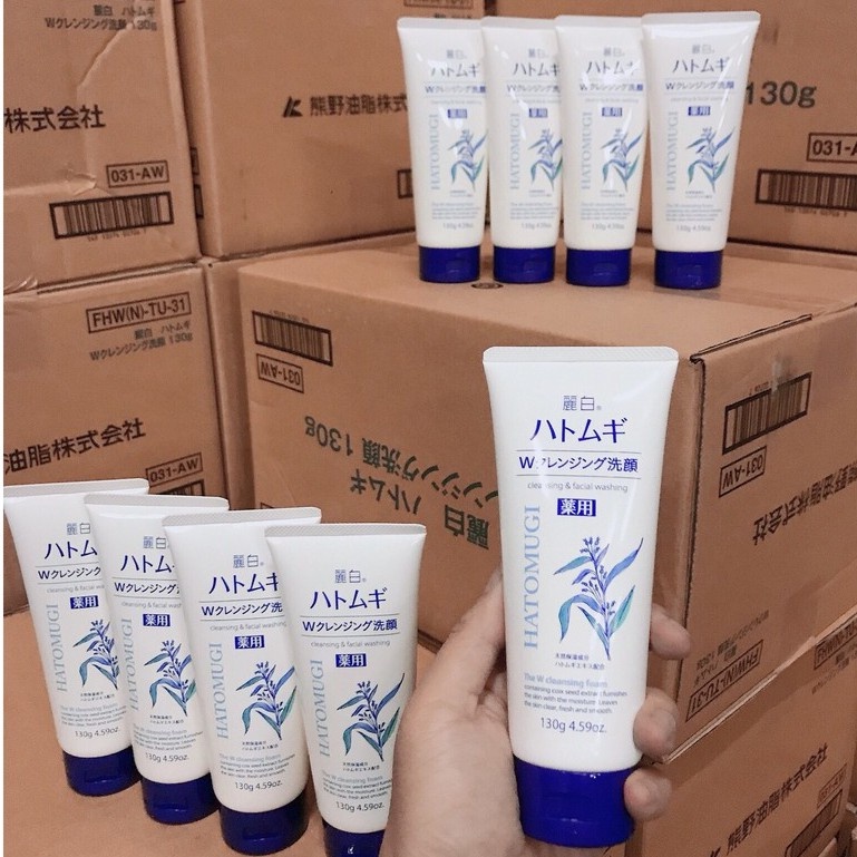 Sữa rửa mặt ý dĩ Hatomugi Naturie Nhật Bản chính hãng - Lọ 130g, 170g