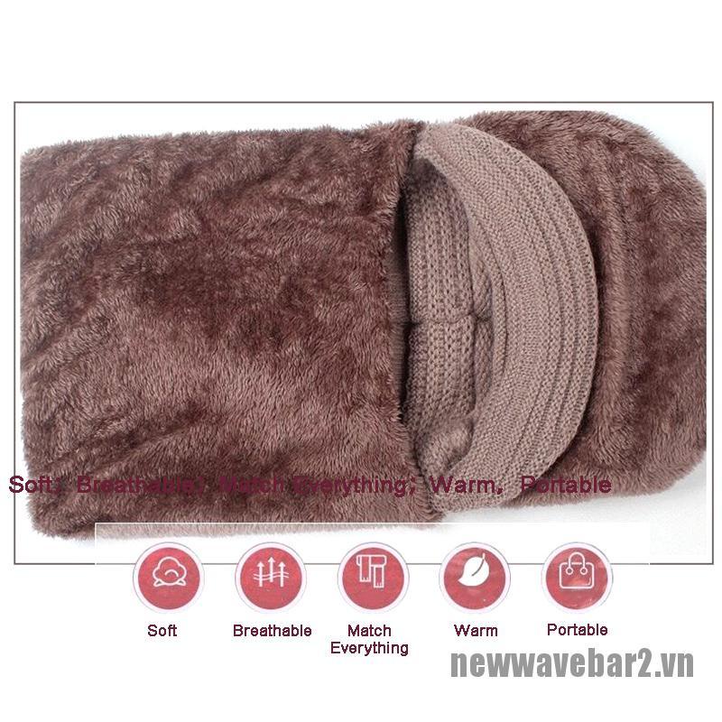 Bộ 2 Mũ beanie Dày Dặn Giữ Ấm Cổ Cho Nữ